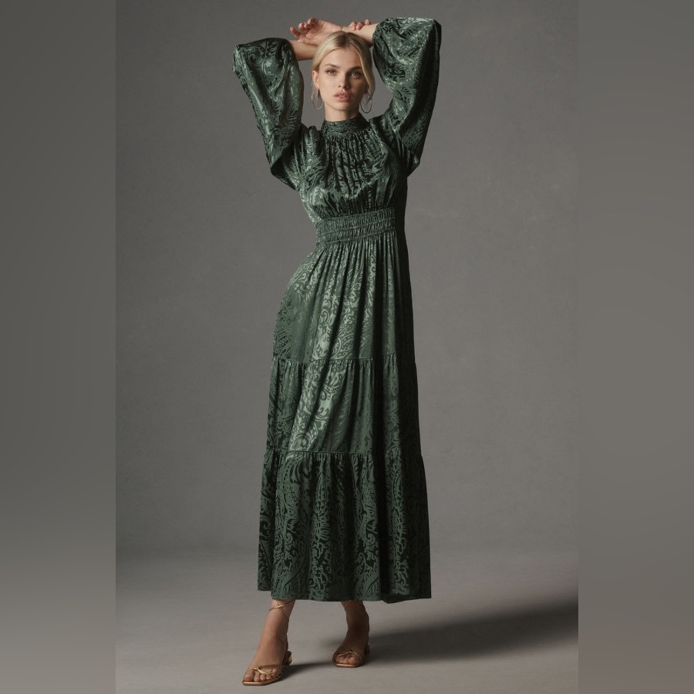 Anthropologie The Somerset Maxi Dress: Mock-Neck Edition size XS